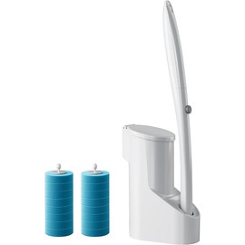 Cepillo Desechable para Inodoro LEIDSANY XI7N-mtsBG con 16 Recambios y Soporte Blanco