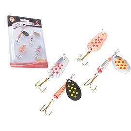 ELBFANG 4X Blinker Spinner Set Raubfisch Angelset Barsch Forelle Hecht