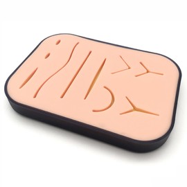 ZUFOR Upgraded Suture Pad has 3 Layers of Silicone and 10 Wounds，Comes with a Box，Hard to Rip，Break or Tear。Gifts for Medical Students，Suture Pads Perfect The Suture Kit，Suture Practice Pad