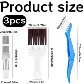 3 pieces air conditioning condenser fin comb, condenser comb dryer, dryer cleaning brush, lamellar comb dryer, condenser comb for cleaning air conditioners, refrigerators, evaporators