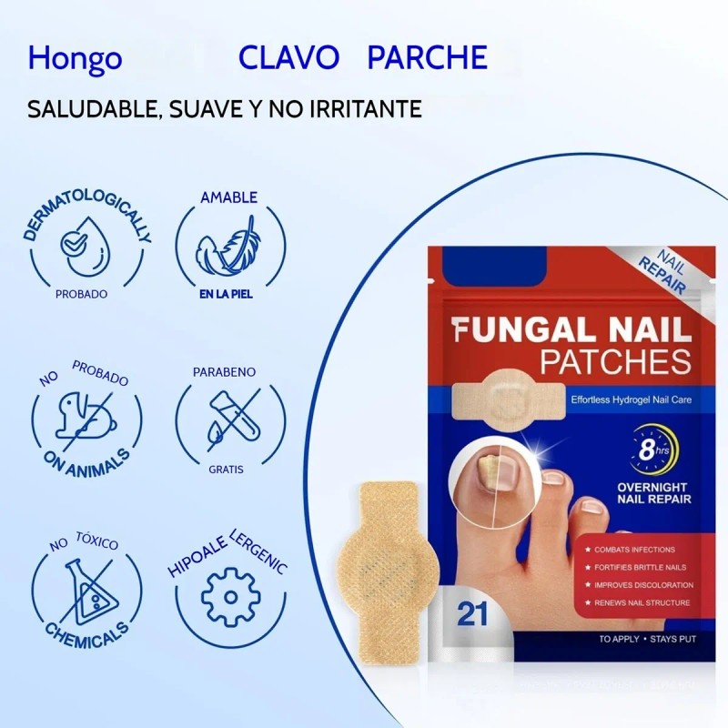 Jf Parches De Uñas Fúngicas, 63pcs De Tratamiento