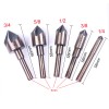 5x HSS Woodworking Chamfer Drilling Tool Countersink Drill Bits Cut