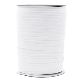 Mandala Crafts Double Fold Bias Tape for Sewing - 55 Yds White Bias Tape Double Fold 1/2 Inch Hem Quilt Binding White Seam Binding Tape - Fabric Piping Bias Binding Tape