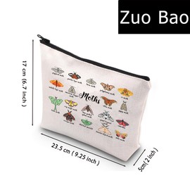 Moths Lover Cosmetic Bag Moth Merch Gift Moth-Themed Makeup Bag Pollinators Moths Gift (Moths)