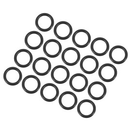 QUARKZMAN 15 mm x 11 mm x 2 mm Nitrile Rubber O-Rings x 20 Pieces Round Sealing Disc for Tap Plumber Repair Seal Connection [Black]