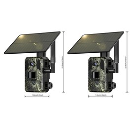 [Springtok] 3rd Gen 4G LTE Cellular Trail Cameras with 2K Live Streaming, UNLIMITED Data, NOT SUPPORT WIFI - count: 2