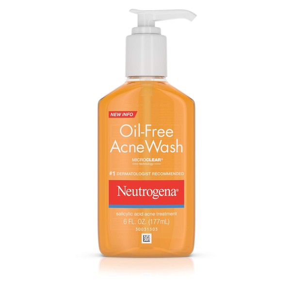 Neutrogena Oil-Free Salicylic Acid Acne Treatment Acne Wash-6 oz