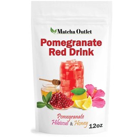 Pomegranate Hibiscus Honey Lemon Refresher 12oz Natural Powder Drink Mix Great For Loaded Tea Bubble Tea