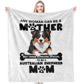 HIWX Australian Shepherd Blanket, Australian Shepherd Gifts, Gifts for Australian Shepherds Mom Women, Dog Mom Blanket, Australian Shepherds Mother Owner Throw Blanket,50x60 Inches
