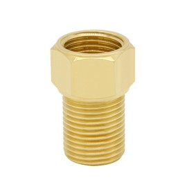 Hooshing 1/2" G Male to 1/2" NPT Female Brass Pipe Fittings Extension Pipe Nipple Converter Connector 1.57 Inch/40 mm