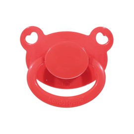 Landofgenie Adult Size Large Shield Pacifiers Bear Shaped Cutie Pacifier 1 Piece Red