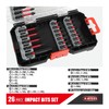 X-STEEL 26PCS Shockwave Bits Set S2 Steel Screwdriver Bit Set