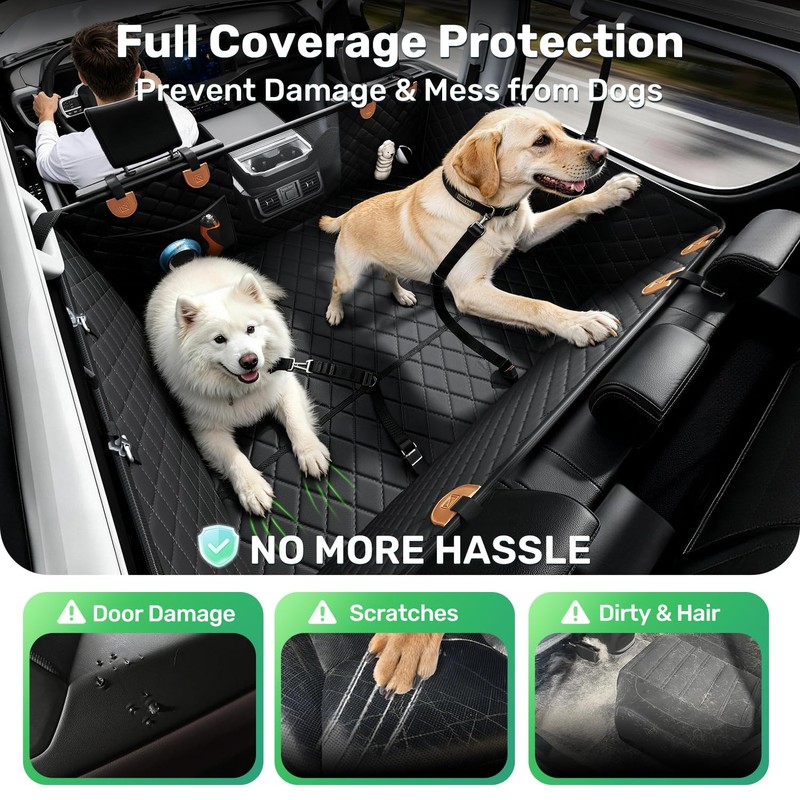 Zanch Heavy-Duty Dog Truck Seat Cover, Flat Solid Back Seat