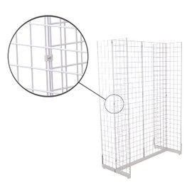 Gridwall Joining Clip Connectors for Grid Panels, Powder-Coated or Chrome Plated Steel (Quantity 20) (20, Black)