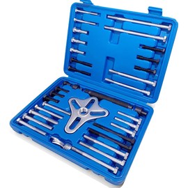 Thorstone 46pcs Harmonic Balancer Puller Set, Steering Wheel Flywheel Crankshaft Pulley Puller