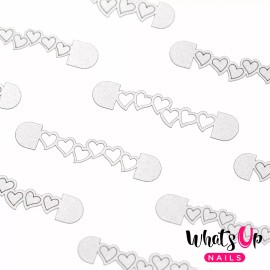 Whats Up Nails Heart Chain Stencils for Nails, Valentine's Day Nail Stickers, Nail Vinyls