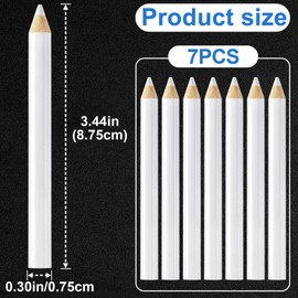 PAGOW 7 Pcs Sewing Pencil for Fabric, Sewing White Fabric Marking Pencils, Washable Fabric Tailor Markers for Sewing Dressmaker Craft (8.75cm)