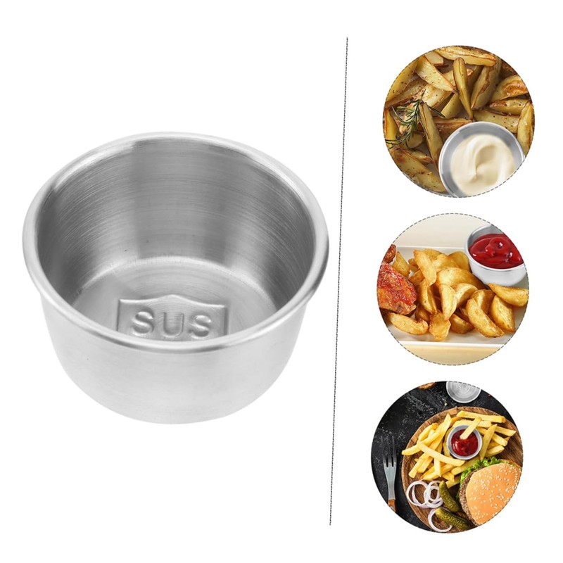 CIYODO 4Pcs Dipping Cups Multipurpose Sauce Dishes for Ketchup Salad
