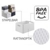 Rotho Country Rattan Effect Storage Box, 18 Litres, Plastic (Polypropylene),