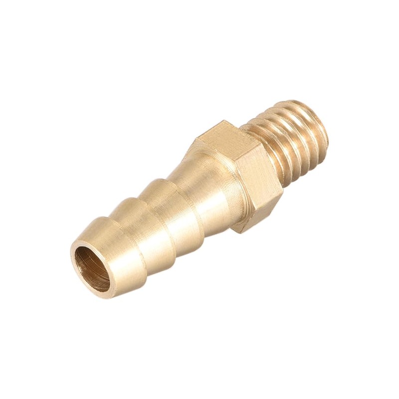 sourcing map Brass Metric Barb Connector Hose Nozzle 8mm x