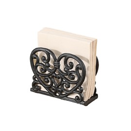 SUMTree Heavy Duty Cast Iron Vintage Metal Napkin Holder, Decorative Napkin Holder Organizer for Kitchen Restaurant Home, Napkin Holder for Table, Napkin Dispenser, Love Pattern, 12.5 * 5.5 * 9.5cm