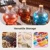 Homaisson 30 Pcs Plastic Bottles with Corks, 6.8oz/200ml Ball-Shaped Craft