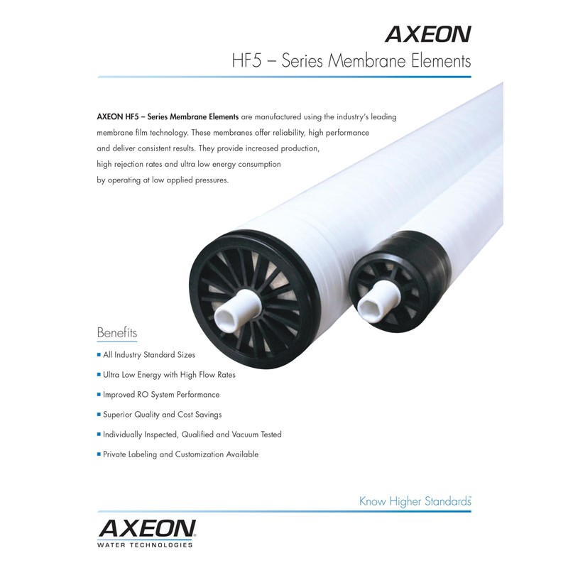 Axeon HF5-2521 RO Membrane – 400 GPD Reverse Osmosis Element