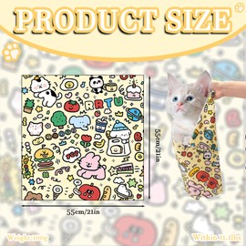 Cat Wrap for Grooming, Cat Claw Covers, Self Adherent Cat Wrap for Nail Trimming Grooming and Bathing, Multifunctional Pet Tool