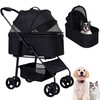 Pet Dog Stroller, 4-Wheel Foldable Stroller for Medium Dogs 20