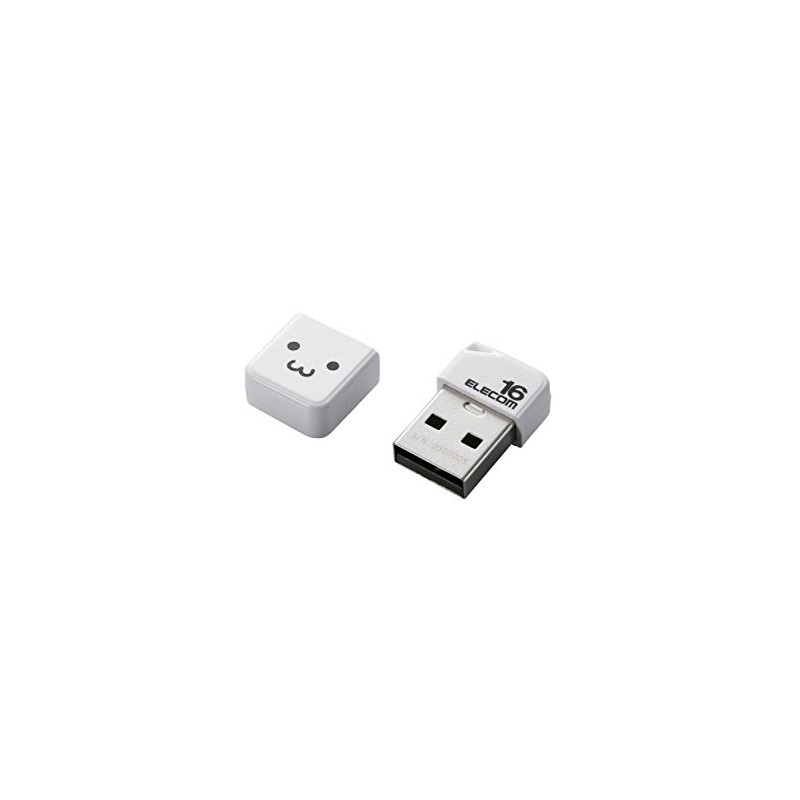 Elecom MF-SU2B16GWHF USB Memory, 16 GB, USB2.0 Compact, Strap Hole,
