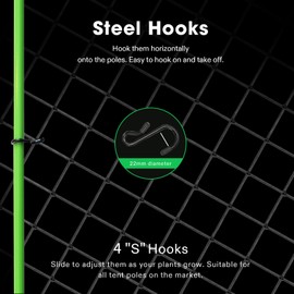 VIVOSUN 5 x 5Ft. Elastic Trellis Netting with 4 Hooks for Climbing Plants, Vegetables, Fruits, and Flowers, 1-Pack