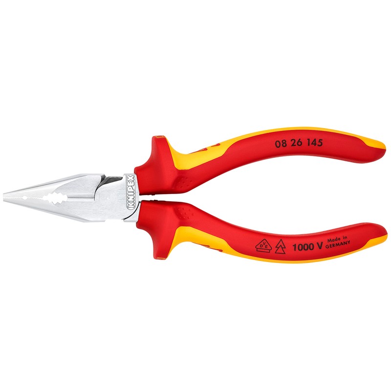 Knipex Needle-Nose Combination Pliers chrome-plated, insulated with multi-component grips, VDE-tested