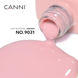 CANNI- Esmalte de uñas en gel rosa claro, 1 pieza de esmalte de uñas en gel rosa bebé, esmalte de uñas en gel de color rosa pálido suave de alto