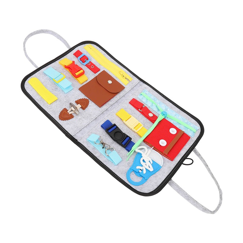 Elderly Activity Sensory Board Portable Zip Button Basic Skills Sensory