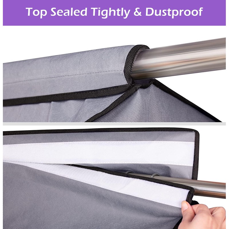MISSLO 54" Garment Covers for Clothes Storage Hanging Suit Covers