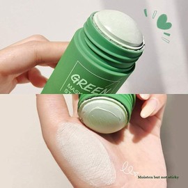 Green Tea Cleansing Mud Mask Stick - Solid, Effective Cleansing to Reduce Blackheads, Excess Oil & Acne-Prone Skin - Improves Skin Health For All Skin Types (2PCS)