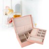 Jewelry Box Organizer 2 Layer Jewelry Storage Case PU Leather