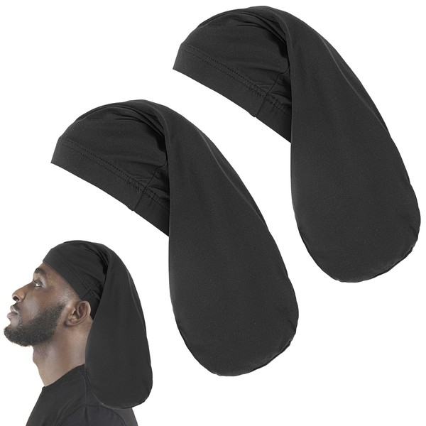 2 Pieces Dreadlock Cap Large Satin Bonnet for Sleeping Long