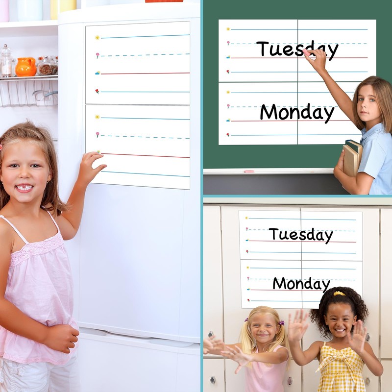 Naozinebi Jumbo Magnetic Sentence Strips 22x8in Dry Erase Writing Strips,