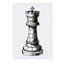 Azeeda 'Schachburgfigur' Temporäres Tattoo - Hautfreundlicher & Ungiftiger Abziehbild · Wasserfest (TO00076815)