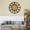 LEIKE Large Wall Clocks,Silent,Non Ticking,Battery Operated Rustic Round Modern Big