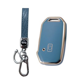 MEDZUK MEDZUK Auto Schlsselhlle Kompatibel mit Kia Sportage NQ5 2021-2024 2025 Autoschlssel Hlle Schutz, Schlsselgeh?use Zubeh?r mit Schlsselanh?nger (Blau)