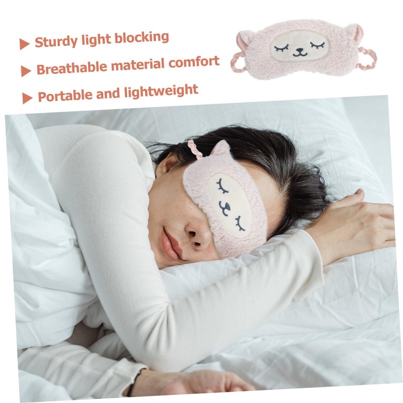 TOVINANNA Light Blocking Eye Mask Sheep Shaped Sleep Mask with
