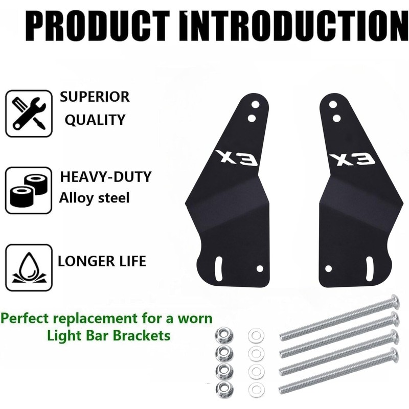 VPZMT 50'' LED Light Bar Mounting Brackets Compatible with Can-am