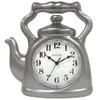 Presentime & Co. 11" Teapot Clock, Silent Non Ticking, Modern