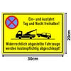 Sign Einfahrt und Ausfahrt freihalten Sign with 4 Holes 30