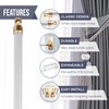 Amazing Drapery Hardware White Swivel Sash Curtain Rods with Brass