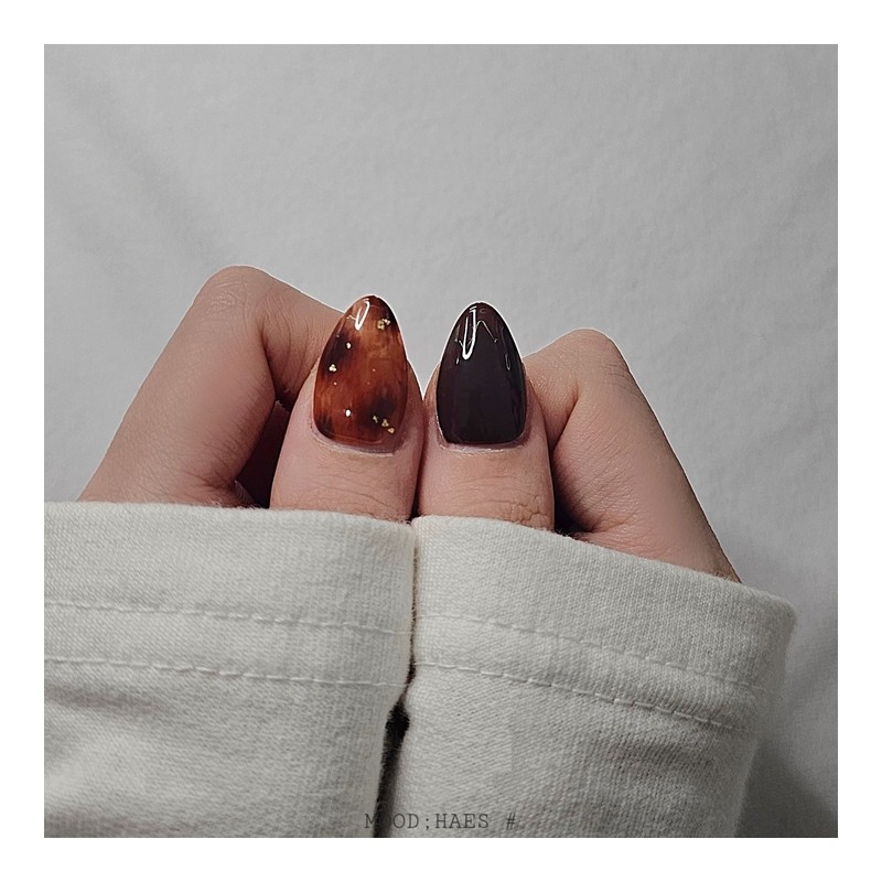 [M;H #] Autumn Pumpkin Handmade Nail Tips - Enter Lake