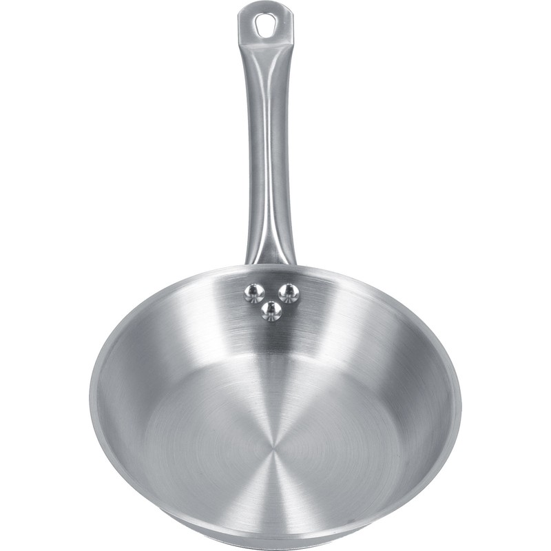 Stainless Steel Frying Pan Single Handle Fried Pan Cookware for