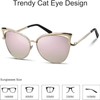 DQbhzh Oversized Luxury Cat Eye Sunglasses for Women Men Trendy